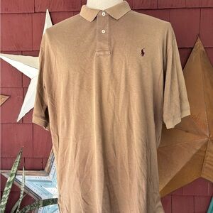 Vintage 90s Y2K Polo Ralph Lauren Shirt Brown Dark Brown Pony Made In USA Mens L